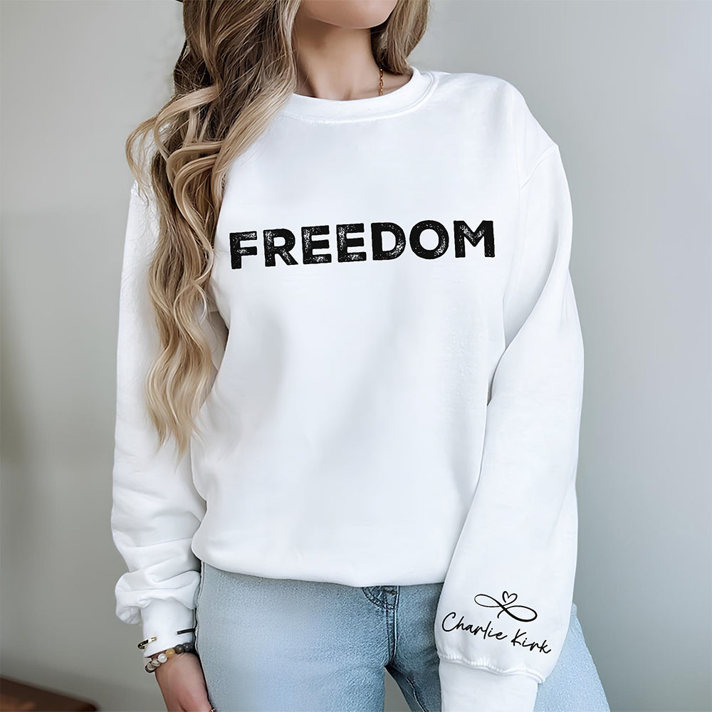 Charlie Kirk Freedom Sleeve Sweatshirt HA75 64566