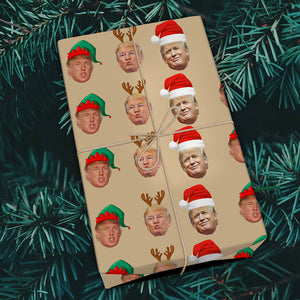 Personalized Donald Trump's Face Christmas Gift Wrapping Paper LM32 63973