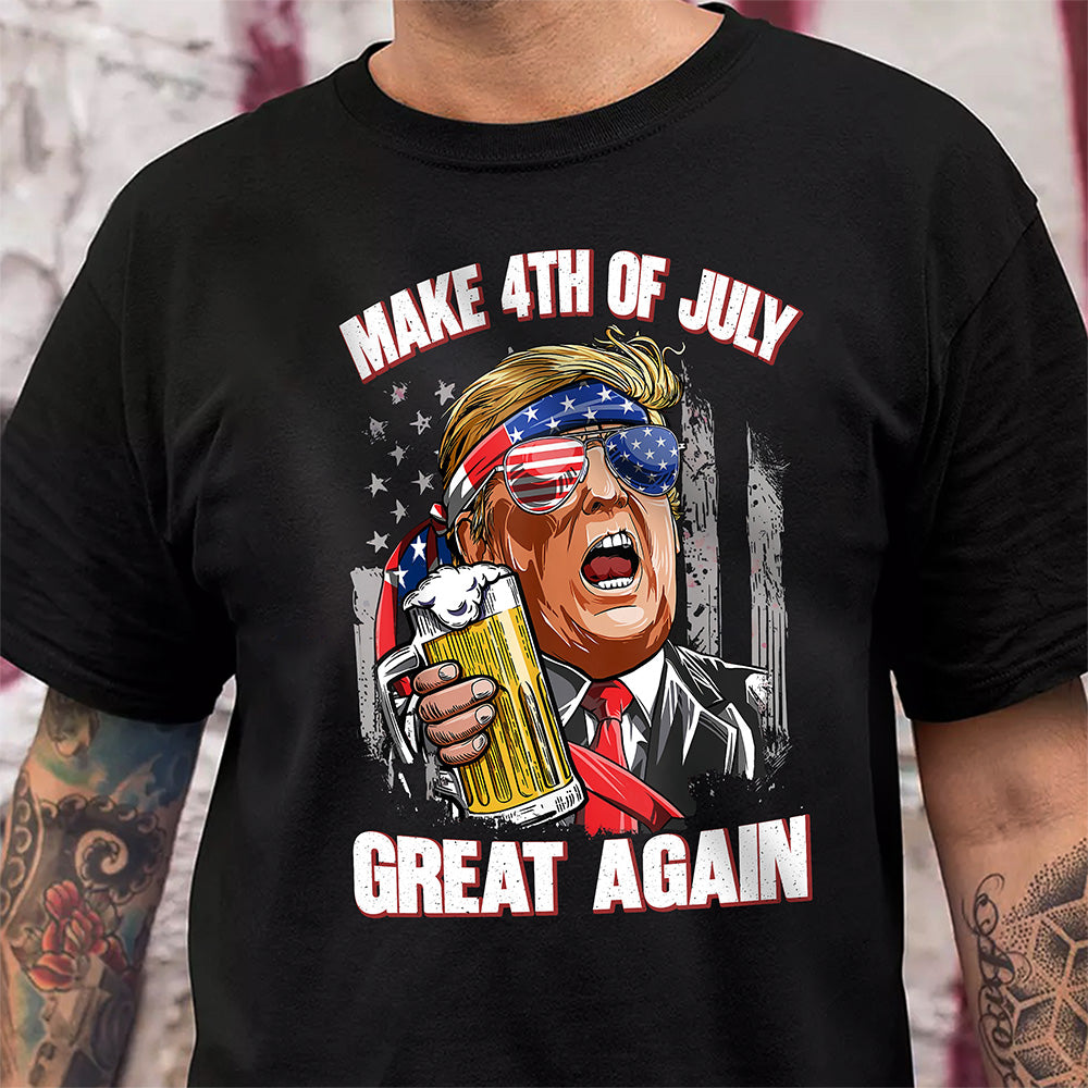 Trump Cheers Make 4th Of July Great Again Dark Shirt LM32 65371