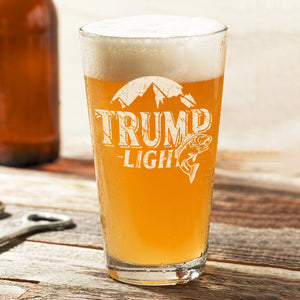 Custom Trump Light Fishing Lovers Print Beer Glass HO82 65466