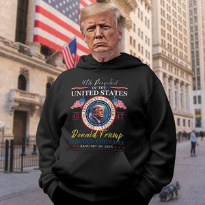 President Donald Trump Inauguration Day 2025 47th USA Flag Dark Shirt HO82 65658