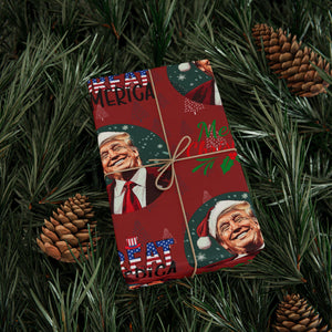 Donald Trump Christmas Wrapping Paper 2Designs & 3Sizes Trump Wins 2025 Christmas Will Be Great Again Christmas Gift Wrap MAGA Gift Paper