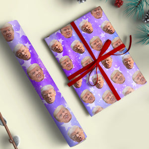 Custom Trump Face Galaxy Wrapping Paper For Christmas Gift HO82 65450