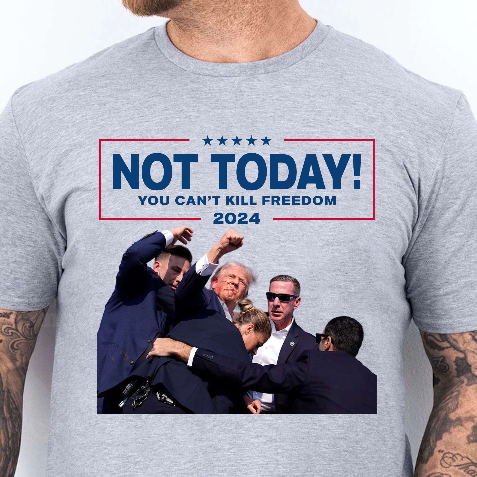 Not Today You Can't Kill Freedom | Trump Fight Shirt | Donald Trump Shirt Bright C1109 - GOP