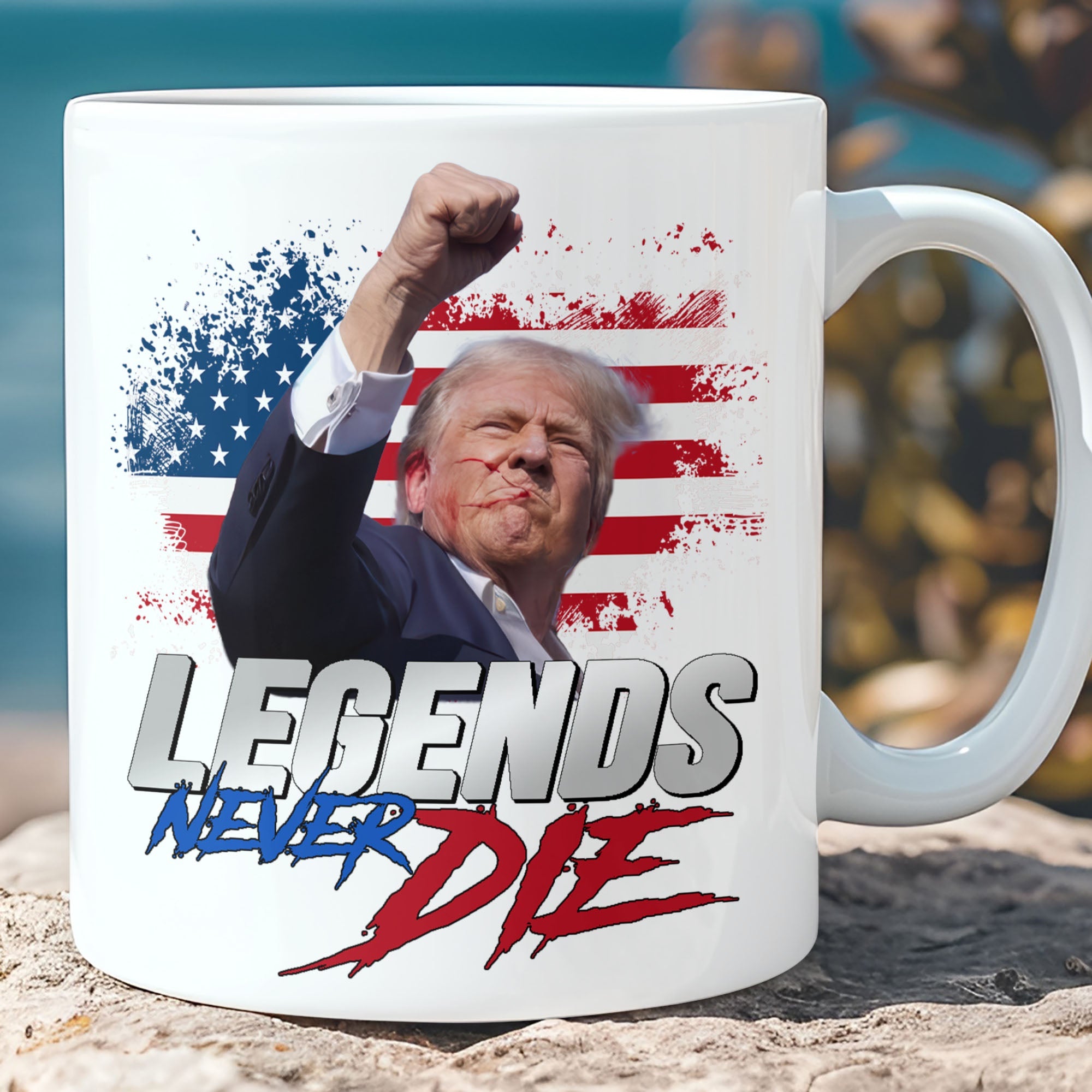 Legends Never D** | Trump Fight 2024 Mug | Trump Pennsylvania Rally | Trump Fight Mug C1116 - GOP