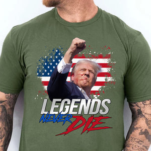 Trump Legends Never D** | Trump Fight 2024 Shirt Pennsylvania Rally | Shirt Dark C1116 - GOP