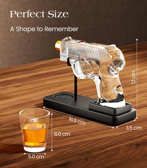 Gifts for Men Dad, Whiskey Decanter Sets for Men, Gun Decanter, Birthday Funny Gun Gift Ideas for Him Boyfriend, Liquor Dispenser for Bar Vodka, Men Cave Decor, Military Retirement Present