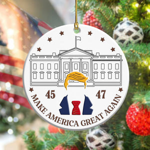 47th President Trump Make America Great Again Ceramic Ornament LM32 65039