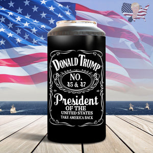 Donald J. Trump 45 & 47 President Of The United States Can Cooler Tumbler HA75 67048