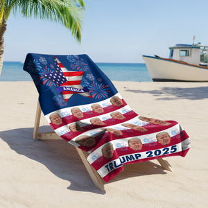 Custom Trump Funny Photo Beach Towel Summer Gift CH07 67352