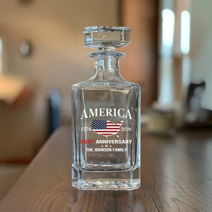 Custom Family Name America 250th Anniversary Decanter LM32 897713