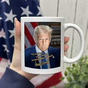 47th US President Donald Trump Photo White Mug HA75 67294