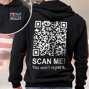 Funny QR Scan me President Trump 45 47 Dancing Front And Back Dark Shirt HA75 64186