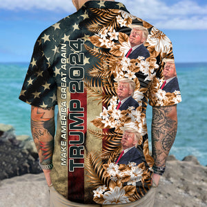 Custom Funny Photo Trump 2024 Hawaii Shirt N369 62482
