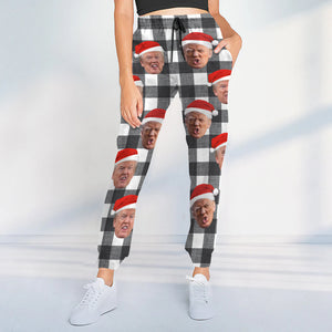 Custom Donald Trump Face With Christmas Pattern Sweatpants HA75 63884