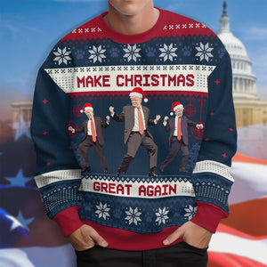 Trump Bring Motivation To Every Corner Of America - Make Christmas Great Again Ugly Sweater LM32 63689