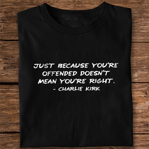 Charlie Kirk Minimalist Famous Quote, Free Speech Conservative Political Truth Dark Shirt HA75 64412