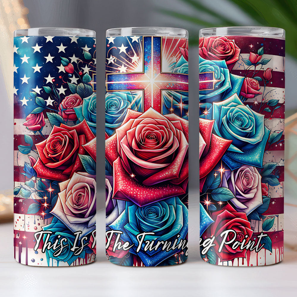 This Is The Turning Point - Charlie Kirk With Rose Tumbler HO82 66012