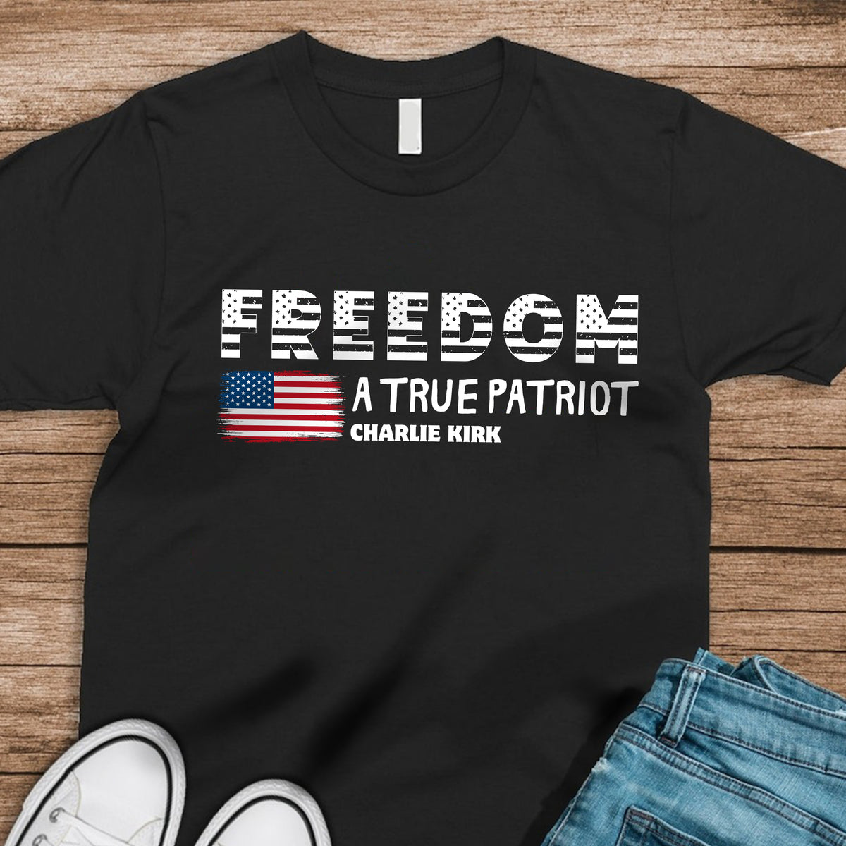 Charlie Kirk A True Patriot Rest In Peace Dark Shirt HO82 65756