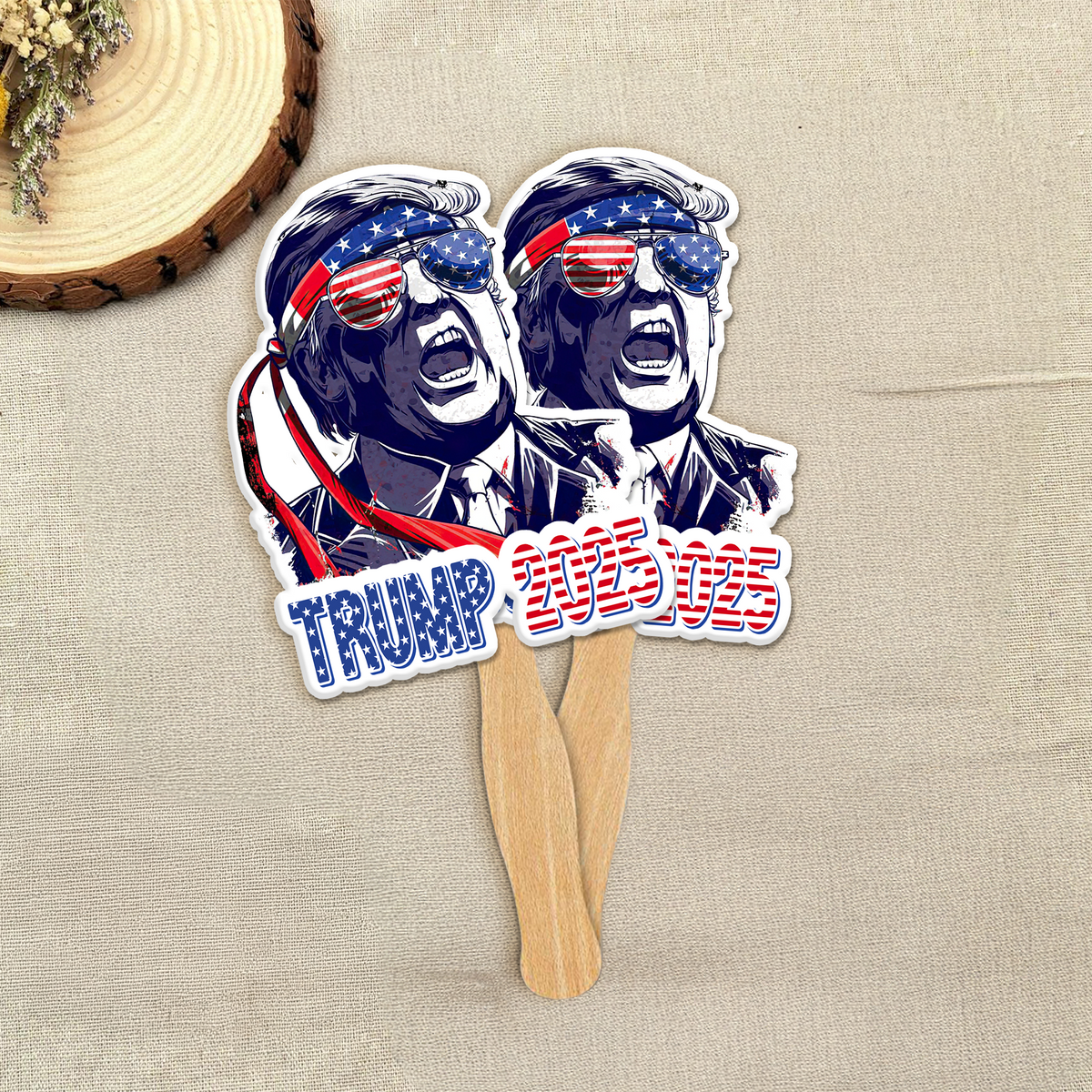 American Trump Independence Day Face Fans Funny Personalized Gift LM32 65341