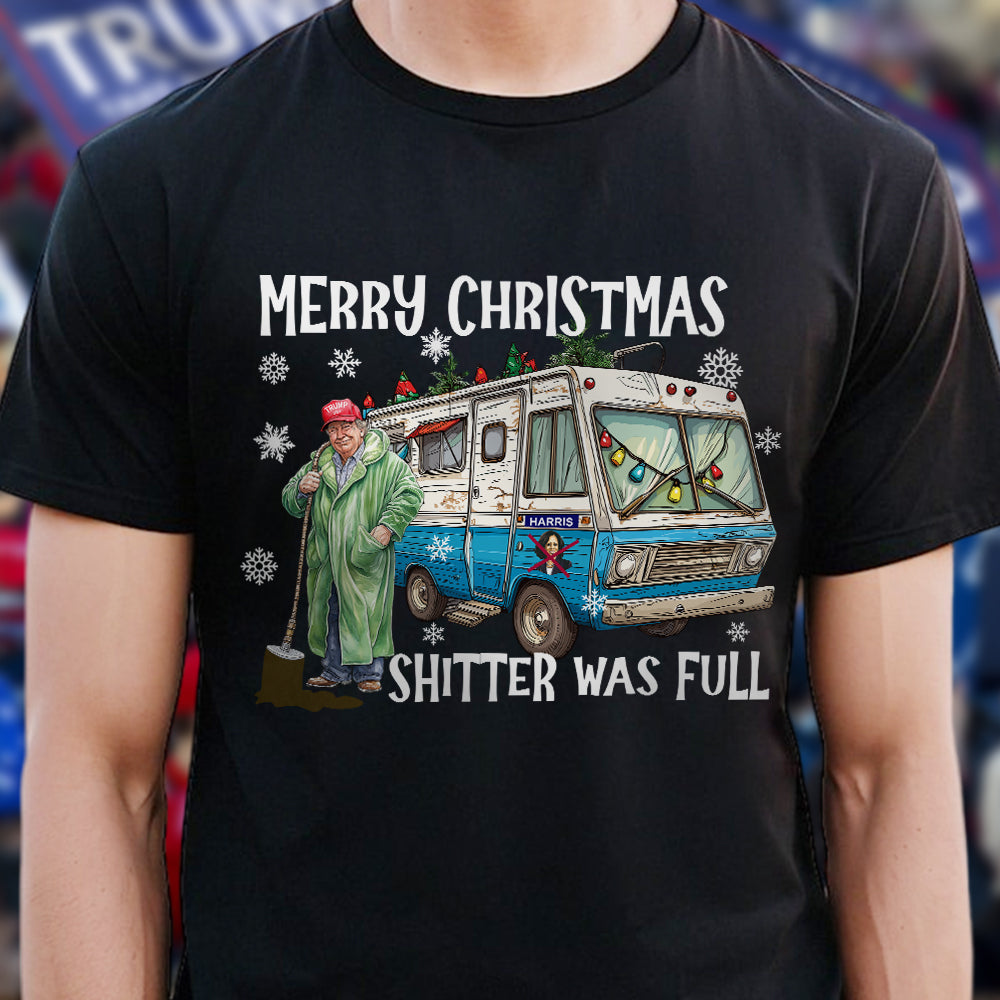 Merry Christmas Trump Shi**er Was Full Dark Shirt HO82 65332