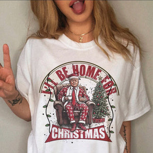 Trump I'll Be Home for Christmas - Christmas Shirt HA75 63598