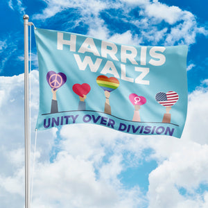 Kamala Harris - Tim Walz for president Unity Over Division Banner House Flag HO82 65026