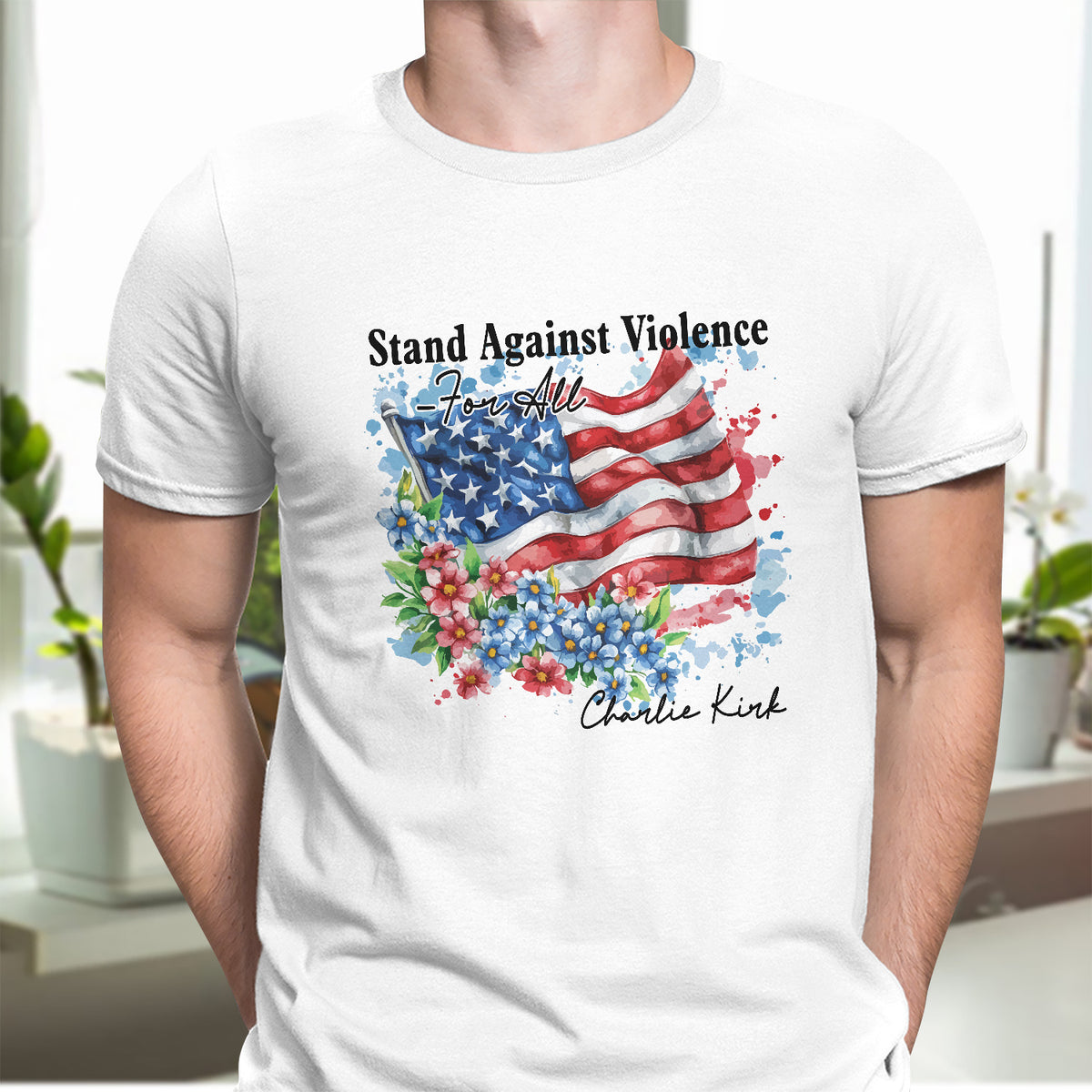 Charlie Kirk - Stand Against Violence Famous Quote Bright Shirt LM32 65519