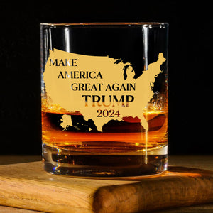 Trump Will Protect America's Legacy in 2024 – Make America Great Again Whisky Glass HA75 63775