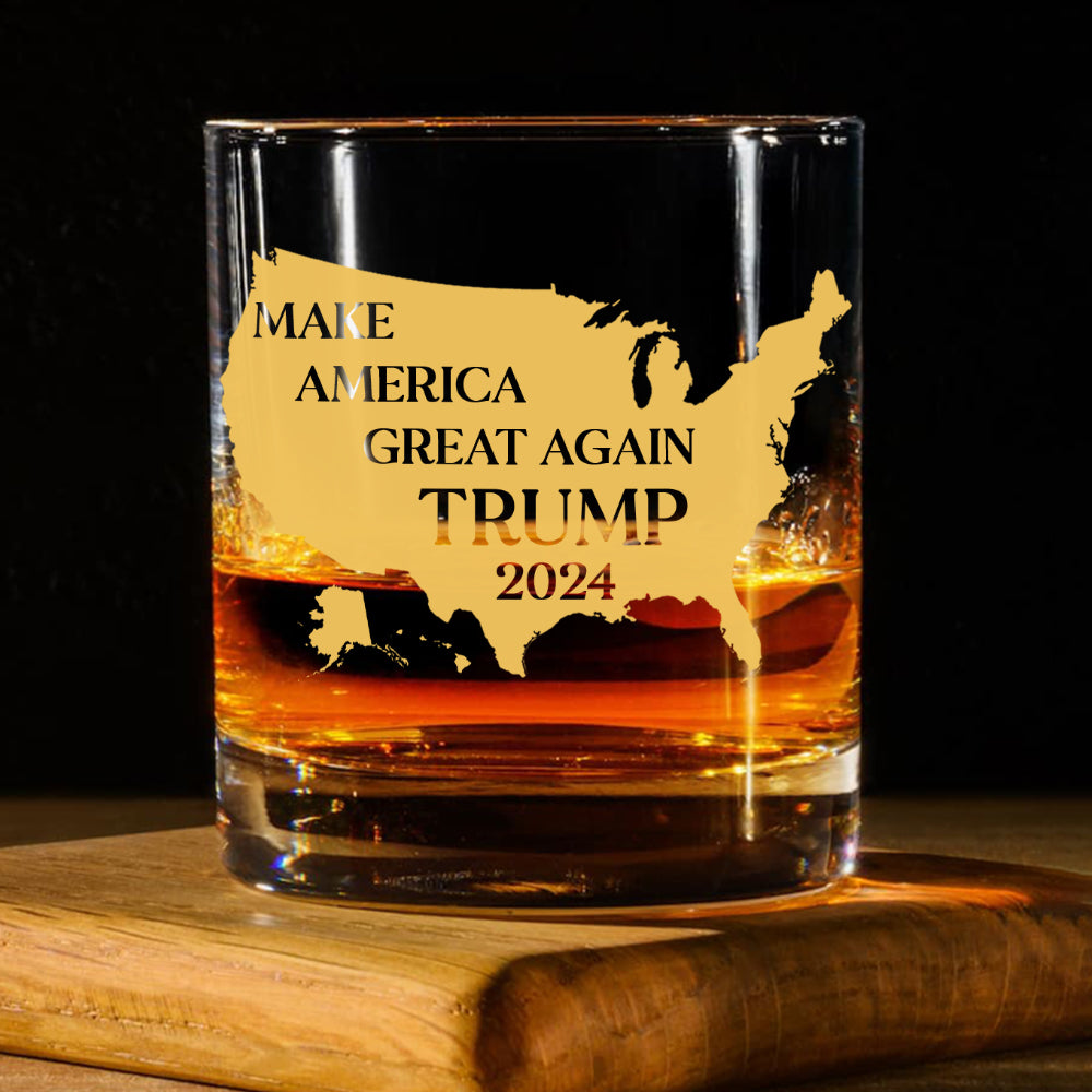 Trump Will Protect America's Legacy in 2024 – Make America Great Again Whisky Glass HA75 63775