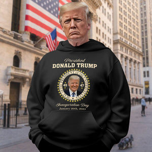 President Donald Trump Inauguration Day Black Dark Shirt HA75 64060