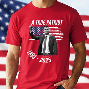 Charlie Kirk - A True Patriot Dark Shirt LM32 65435