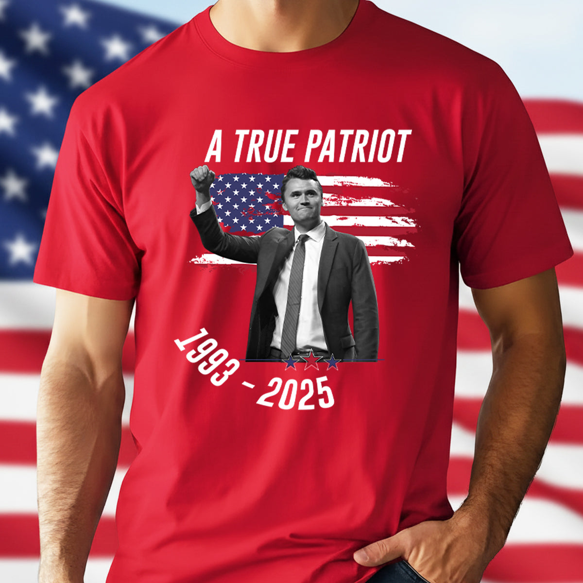 Charlie Kirk - A True Patriot Dark Shirt LM32 65435