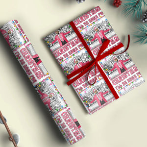 Trump Daddy's Home In Pink Wrapping Paper For Christmas Gift HA75 64084