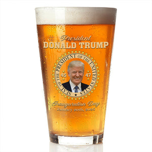 President Donald Trump Inauguration Day Beer Glass HA75 63956