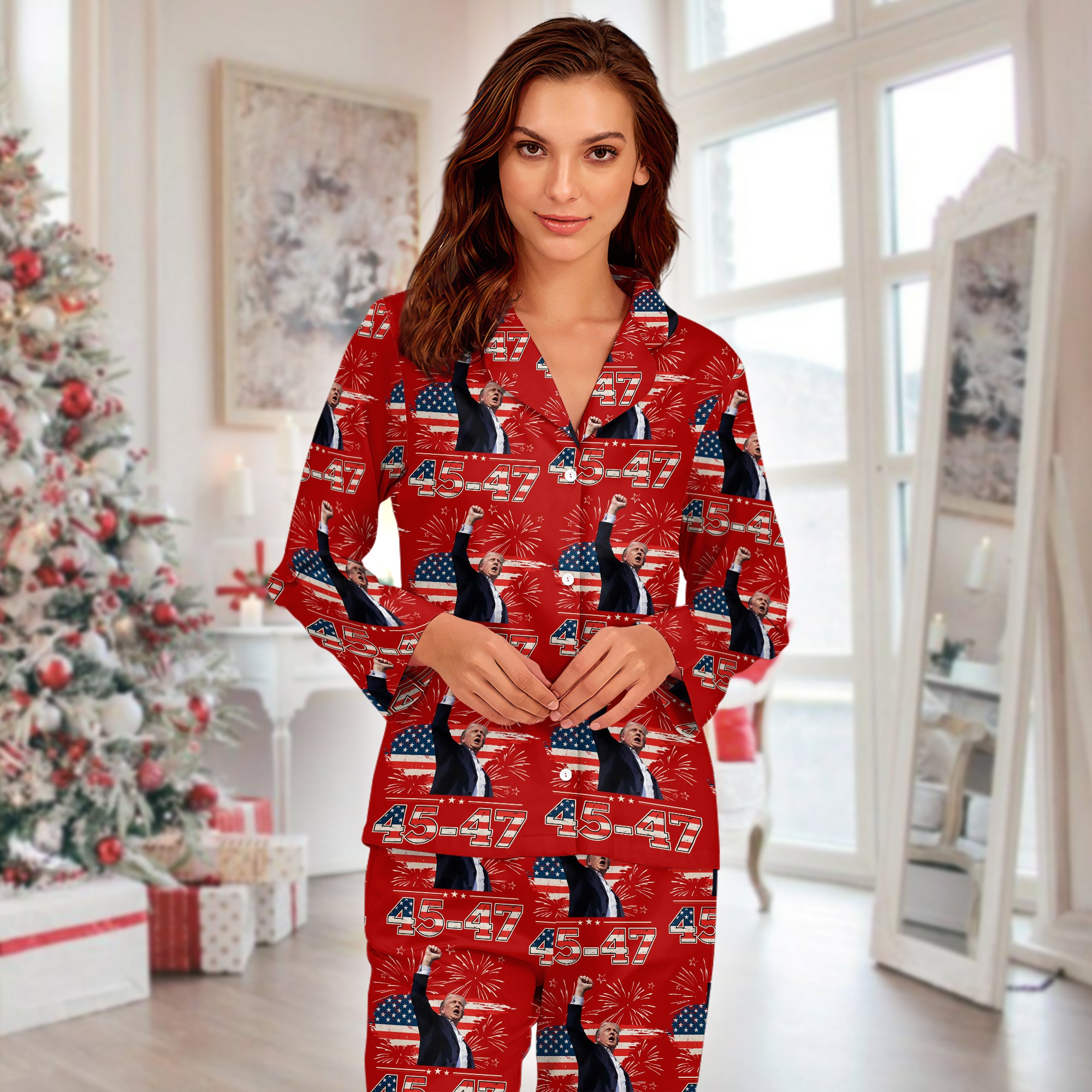 Trump 45 47 President Pajamas Christmas Gift HA75 64158