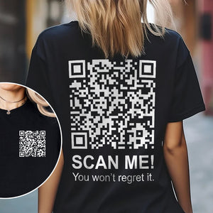 Funny QR Scan me President Trump 45 47 Dancing Front And Back Dark Shirt HA75 64186