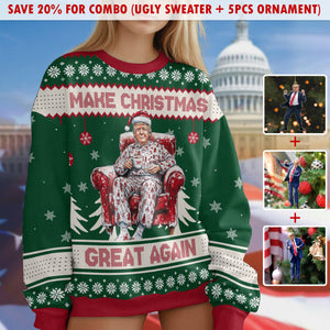 Trump Make Christmas Great Again Funny Ugly Sweater HA75 63717