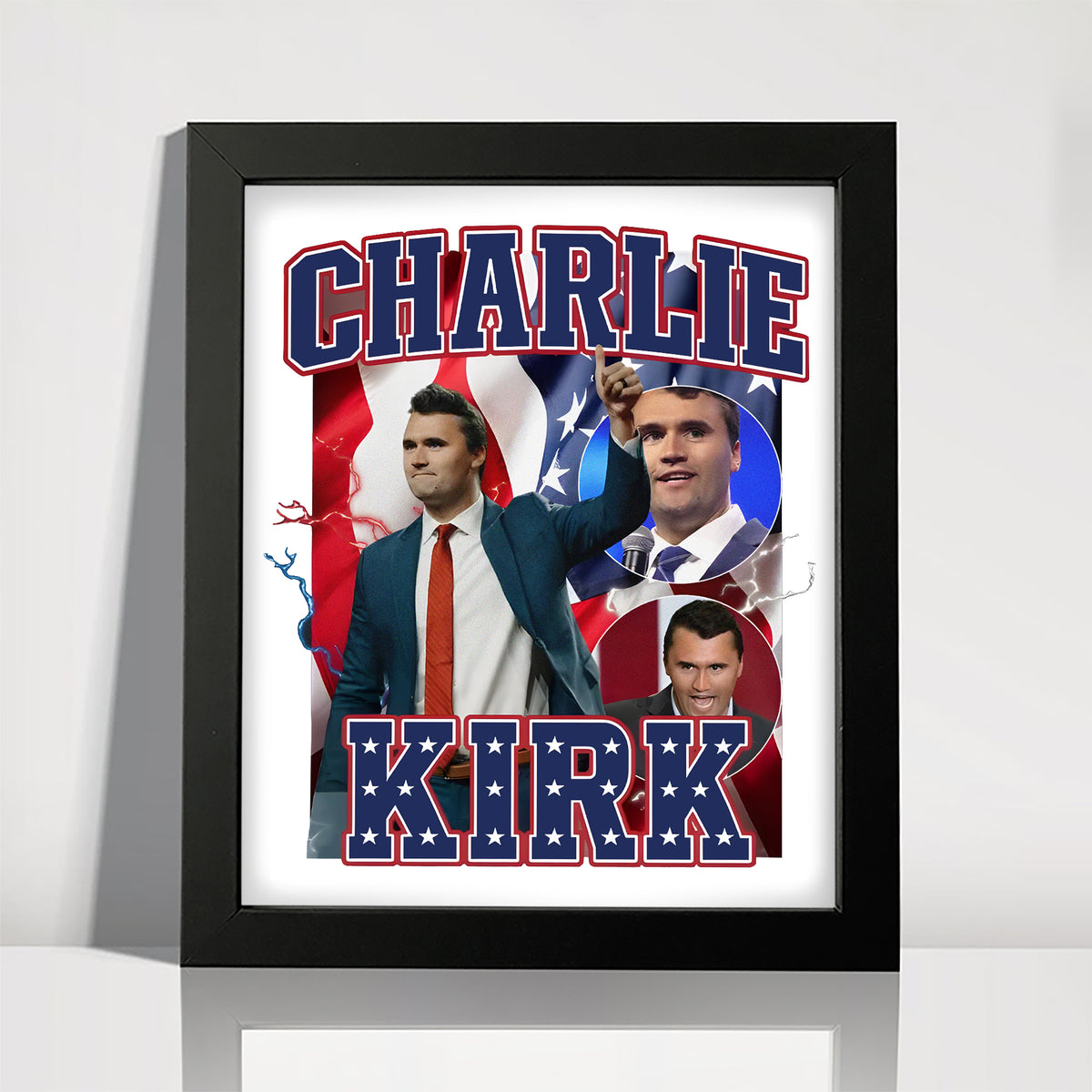 Patriotic Tribute to Charlie Kirk Memorial Picture Frame LM32 65615