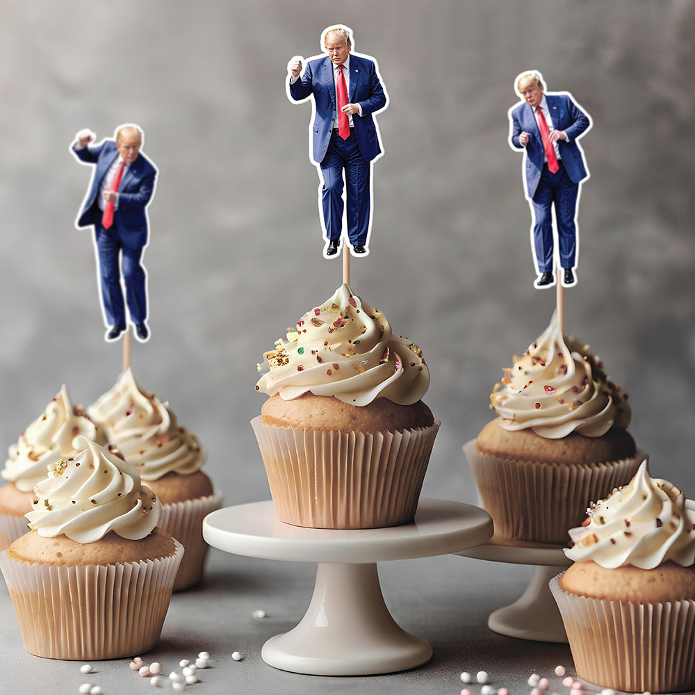 Funny Trump Dancing Independence Day Party Decoration Cupcake Toppers LM32 65337