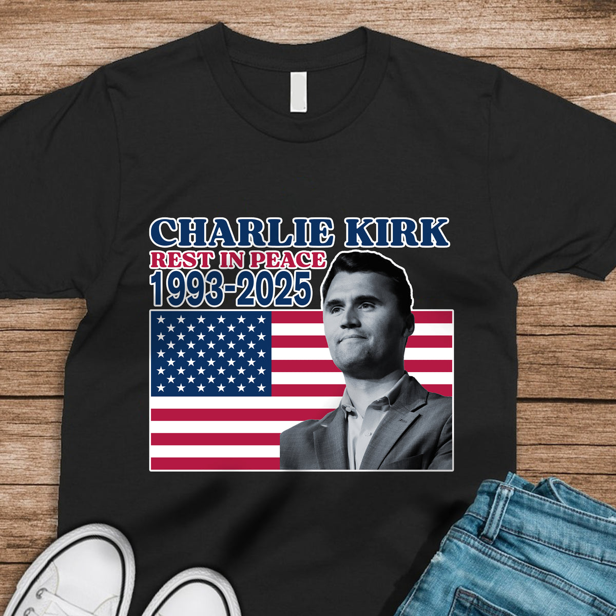 Charlie Kirk Rest In Peace 1993-2025 America Dark Shirt LM32 65627