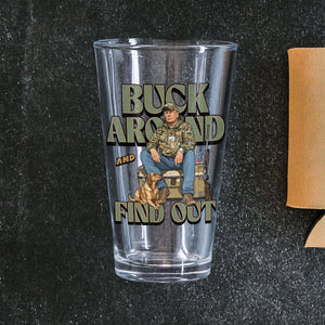 Trump Buck Around And Find Out Grunge Print Beer Glass HO82 65168