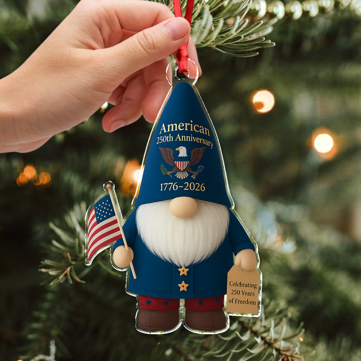 America 250 Gnome Ornament TH10 894929