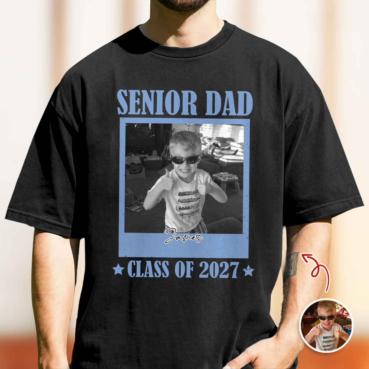 Custom Photo Senior Dad Mom Class Of 2027 Comfort Shirt Back To School TH10 170555