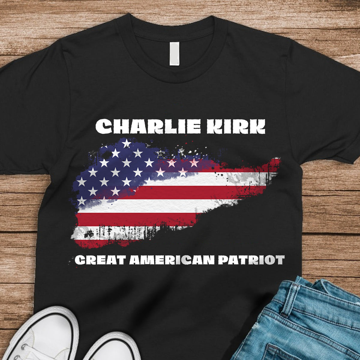 Pray For Charlie Kirk - Great American Patriot Dark Shirt LM32 65635