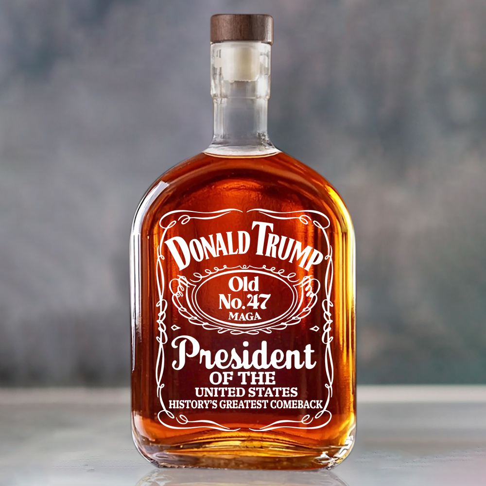 Donald Trump President Of United States Old No. 45 47 Whiskey Bottle HA75 64406