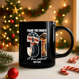 Thank You Charlie Kirk A True Patriot Black Mug HO82 65986