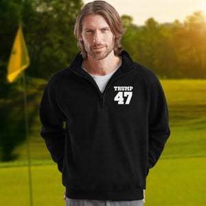 Trump 47 Embroidered Zip Sweater TH10 64625