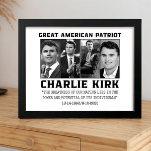 Great America Patriot Prayers Up for Charlie Kirk Memorial Picture Frame HO82 65742