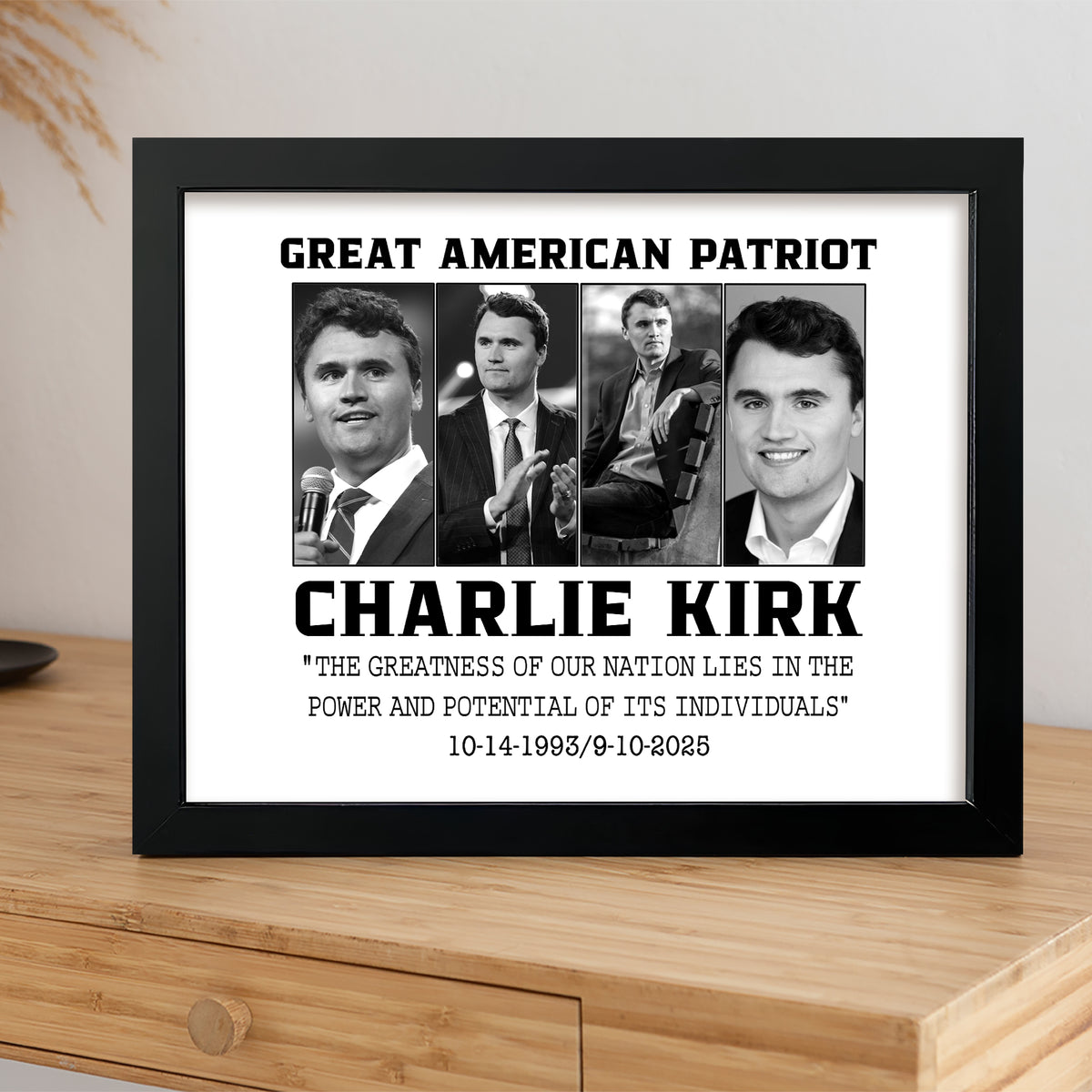 Great America Patriot Prayers Up for Charlie Kirk Memorial Picture Frame HO82 65742
